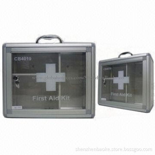 Aluminum Wall Mounted First-aid Kit with Medical Disposable Products